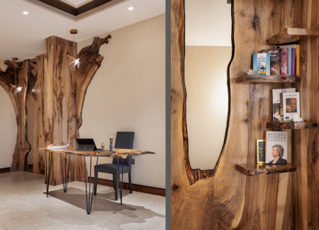 Natural Timber Textures Enveloping a Cozy Reading Sanctuary in Italy