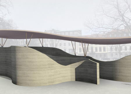 Rammed Earth Structure Embracing Community Engagement Through Local Materials  