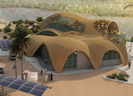 Educational Center Fostering Environmental Awareness Through Reed Construction and Organic Design Elements