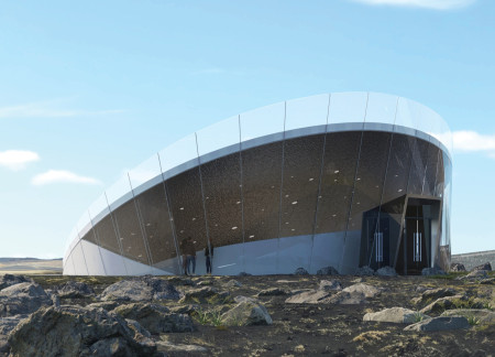 Charred Wooden Shingles and Post-Tensioned Concrete Create An Inviting Coffee Hub in Iceland's Volcanic Landscape  