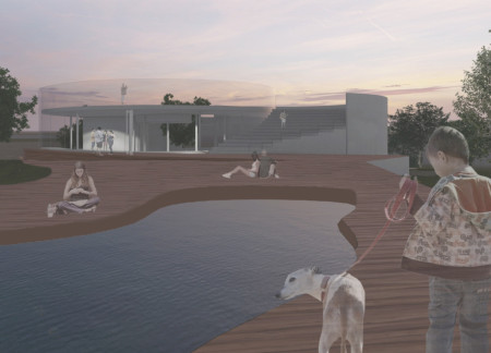 Hempcrete Community Hub Embracing Nature with Flexible Spaces and Integrated Greenery