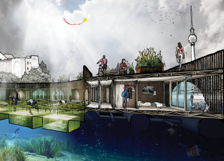 Buoyant Structures Integrating Algal Cultivation and Recycled Materials for Affordable Urban Living