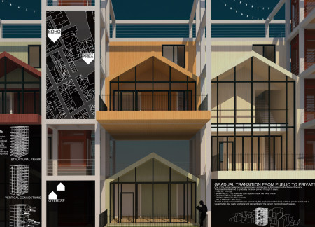 Charred Wooden Shingles And Flexible Modular Living in Urban Contexts