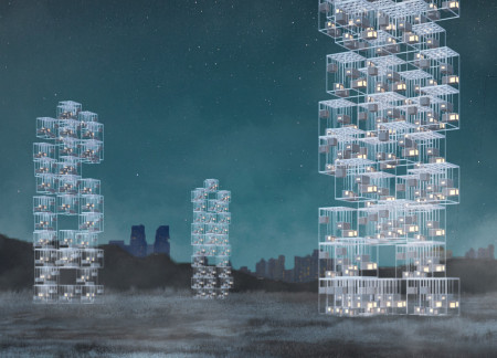 Buoyant Habitat Crafted With Steel Framework and Natural Wood Finishes