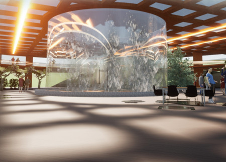 Hydropower-Enabled Community Center Constructed with Cross-Laminated Timber and Charred Wood Shingles  