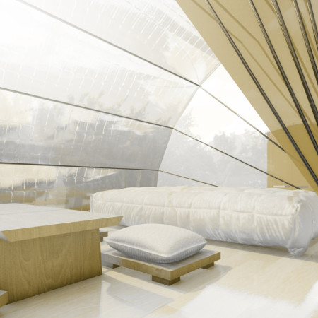 Honeycomb Pavilion Crafted from Aluminum and Wood for Sustainable Beekeeping Practices