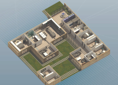 Rammed Earth Construction with Tactile Navigation Features for a Community Residence  