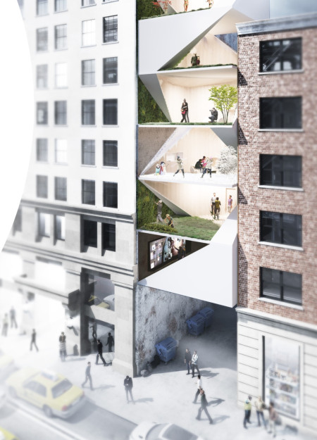 Charred Wooden Shingles and Glass Walls Define A Sustainable Community Space