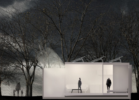 Hydroponic Garden Embedded Within An L-Shaped Timber Microhome