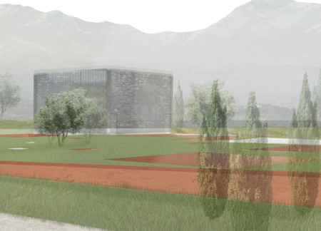Earth-Sheltered Winery Featuring Glass Blocks and Exposed Concrete Elements
