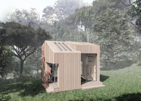 Cedar Cladding Embraces Natural Light In A Reflective Meditation Space  