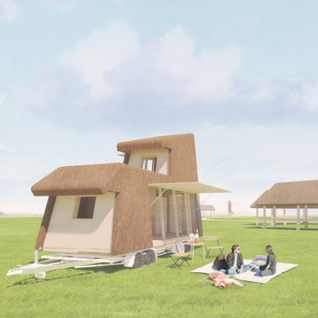 Thatch-Capped Timber Cabins Emphasizing Natural Integration and Sustainable Design  