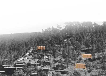 Hemp-Insulated Pods Crafted From Local Wood for a Hillside Yoga Retreat