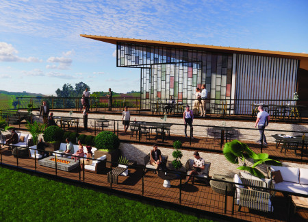 Natural Cork Facades and Panoramic Views Elevate Winery Hospitality Experience