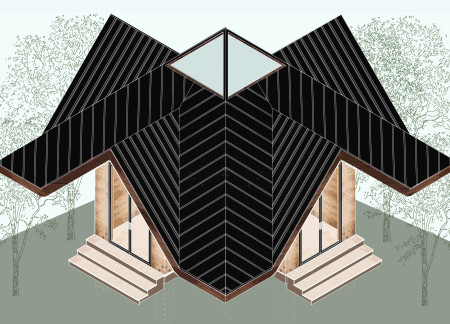 Charred Wooden Shingles And Cross-Laminated Timber Create A Biophilic Retreat In The Countryside