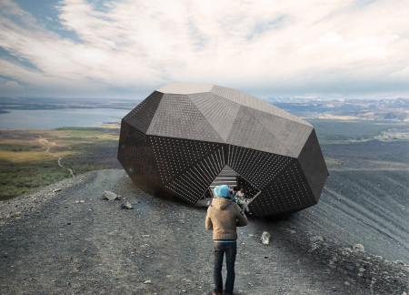 Polyhedral Metal Panels Embracing Natural Landscapes in a Sustainable Lookout Point