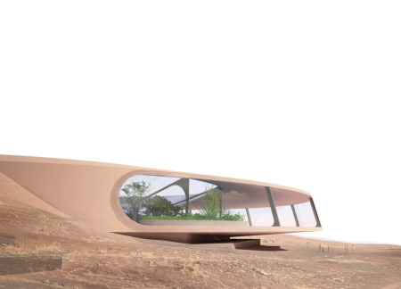 Circular Structure Embracing Transparency With Reinforced Concrete and Glass Elements for Sustainable Dining Experience
