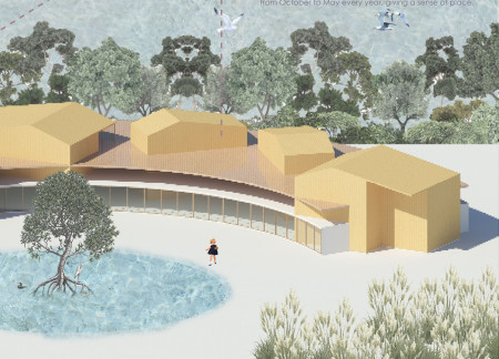 Charred Wooden Shingles and Biophilic Design Create a Healing Environment for Pediatric Care  
