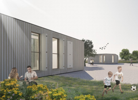 Hexagonal Modules Crafted From Softwood With Wood Fiber Insulation In Sustainable Urban Housing  
