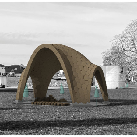Rammed Earth Pavilion Emphasizing Community Engagement in a Circular Form