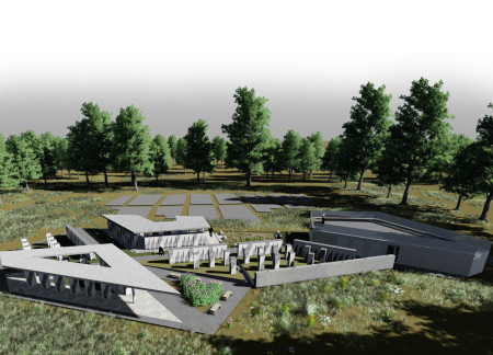 Winding Granite Pathways Surrounded by Seasonal Flora in a Tranquil Memorial Landscape