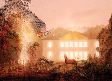 Charred Wooden Shingles and Biophilic Design in a Community-Centric Equestrian Hub
