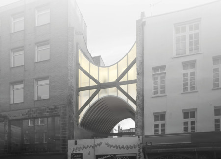 Triangular Form Enhanced by Polycarbonate and Plywood in Compact Urban Living