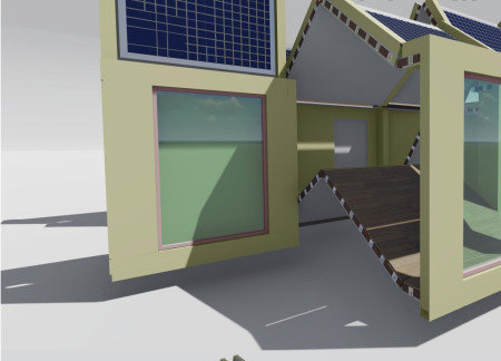 Solar-Powered Modular Home With Metal Framework and Natural Wood Accents  