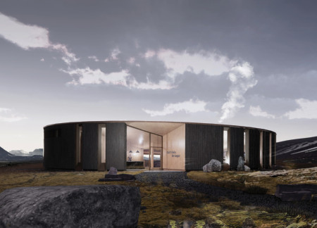 Charred Wooden Shingles and Cross-Laminated Timber Embrace Nature in a Circular Coffee House  