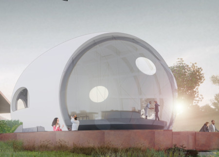 Geothermal Wine Tasting Room Enhanced by Cork Insulation and Cast Concrete Design