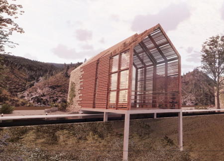 Charred Wooden Shingles And Cross-Laminated Timber Panels Form Serene Meditation Retreat
