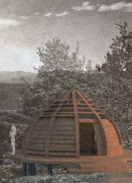Circular Retreat Crafted From Sustainable Cork and Hardwood Within a Natural Landscape  
