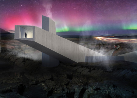 Charred Wooden Shingles and Reinforced Concrete Defining a Visitor Experience Center in Iceland