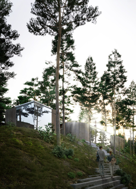 Charred Wooden Shingles and Mass Timber Create a Wellness Retreat Integrated with Nature