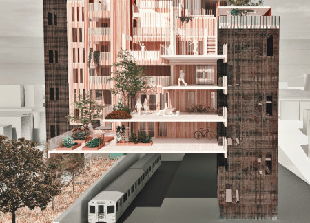Charred Wooden Shingles and Modular Living Solutions in Urban Housing