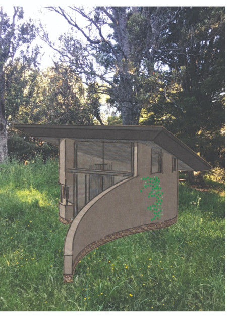 Flower Essence Processing Cabin Crafted From Hempcrete and Recycled Glass  