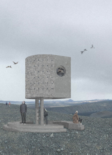 Modular Nesting Boxes Constructed with Local Volcanic Ash and Tuff Aggregate for Avian Observation  