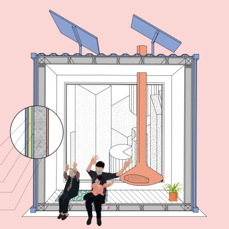 Mycelium Insulation and Hexagonal Modules for Flexible Urban Living