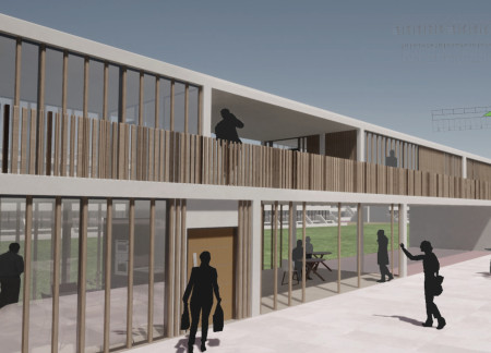 Charred Wooden Shingles and Cross-Laminated Timber Create a Versatile Community Space  