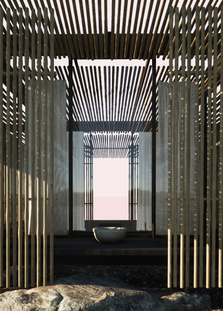 Bamboo Slats And Natural Light Create A Harmonious Retreat In A Sustainably Designed Structure