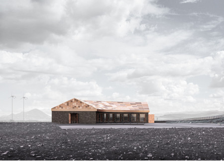 Charred Wooden Facade Framing an Engaging Visitor Experience Amidst Volcanic Landscapes