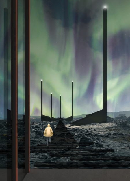 Transparent Observation Towers Crafted from Steel and Glass Amidst Iceland’s Unique Geological Landscape