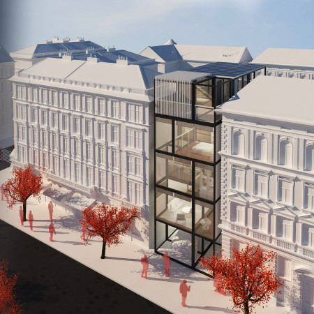Energy Tower Enhanced Living Featuring Glass Facade and Steel Frame for Urban Integration