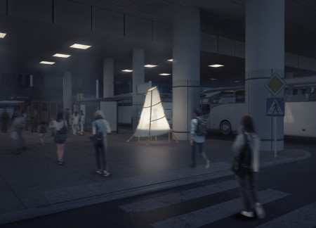 Natural Fabric Canopy Enhanced by Bamboo Structure for Mindful Urban Retreat  