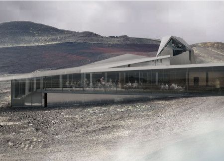 Greenhouse Restaurant Emphasizing Earthy Green Accents and Sustainable Steel Structure