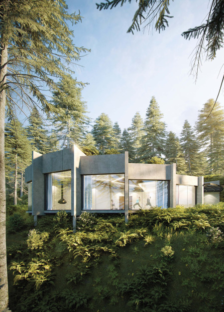 Cork Accented Spaces Crafted with Terrazzo Flooring Embracing the Landscape Experience