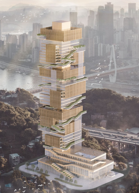 Charred Wooden Shingles and Cross-Laminated Timber Panels Shape a Modern Urban Habitat