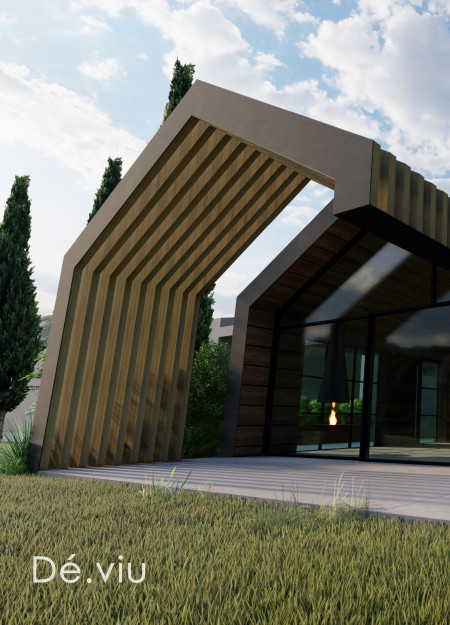 Winery featuring Cross-Laminated Timber and Charred Wood Shingles in a Harmonious Landscape Integration  