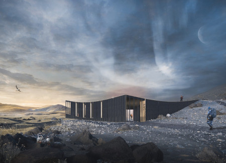 Circular Design Emphasizing Panoramic Views with Natural Wood and Concrete Integration