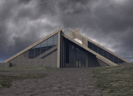 A-frame Structure Featuring Local Birch and Passive Glazing Integration for Eco-Friendly Visitor Experience  
